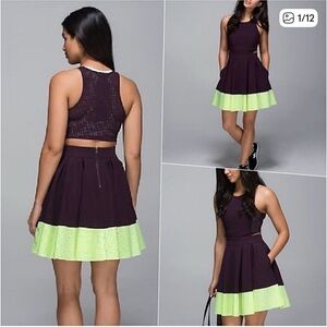 lululemon athletica Plum and Lime Mini Dress